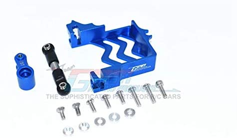 Aluminum Servo Mount + Stainless Steel Tie Rod + 25T Aluminum Servo Horn- 16Pc Set Blue-Mike's Hobby