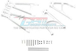 Aluminum Rear Suspension Arm Set (Upper+Lower) - 4Pc Set Silver-Mike's Hobby
