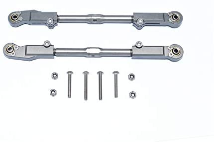 Aluminum+Stainless Steel Rear Upper ARM TIE Rod -10PC Set (Gray)-RC CAR PARTS-Mike's Hobby