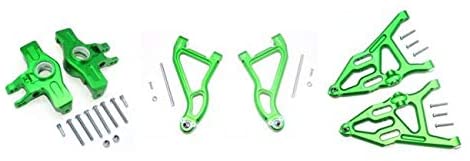 Aluminum Front Upper & Lower Arms + Knuckle Arms Set - 28Pc Set Green-RC CAR PARTS-Mike's Hobby