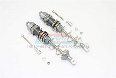 Aluminum Rear Double Section Spring Dampers 135mm - 1Pr Set Gray Silver-RC CAR PARTS-Mike's Hobby