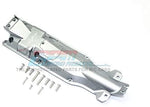 Aluminum 3D Skid Plate for Middle of Chassis - 1 Set Gray Silver-RC CAR PARTS-Mike's Hobby