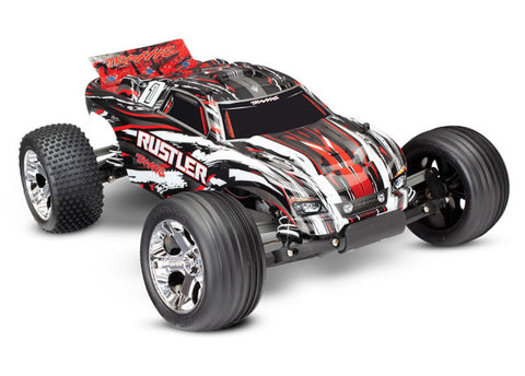 Traxxas Rustler 1/10 RTR 2WD Electric Stadium Truck (RED) B+C-Cars & Trucks-Mike's Hobby