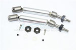 Traxxas Slash 4x4 Stainless Steel 304+Aluminum Rear CVD Drive Shaft With Steel Wheel Hex 10pc set (Silver)-RC CAR PARTS-Mike's Hobby