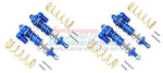 Aluminum Front & Rear L-Shape Piggy Back Spring Dampers 125mm - 2 Pair Set Blue-RC CAR PARTS-Mike's Hobby