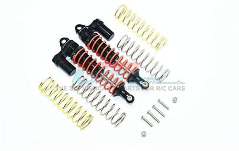 Aluminum Rear Adjustable L-Shape Piggy Back Shocks 102mm - 1Pr Set Black-RC CAR PARTS-Mike's Hobby