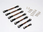 Traxxas Slash 4x4 Spring Steel Completed Turnbuckles With Plastic Ball Ends 7pc set (Black)-RC CAR PARTS-Mike's Hobby