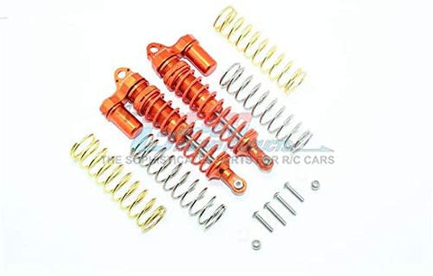 Aluminum Rear Adjustable L-Shape Piggy Back Shocks 102mm - 1Pr Set Orange-RC CAR PARTS-Mike's Hobby