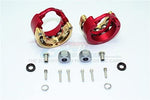 Aluminum Pendulum Wheel Knuckle Axle Weight with Brass Lid + 9mm Hex Adapter - 1Pr Set Red-RC CAR PARTS-Mike's Hobby