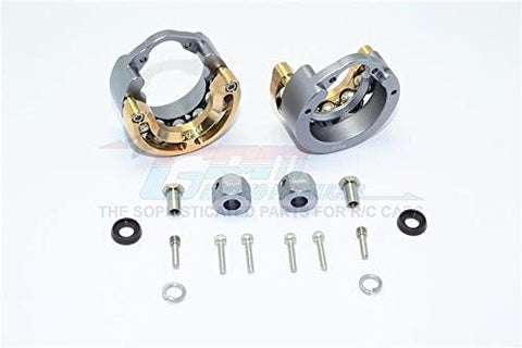 Aluminum Pendulum Wheel Knuckle Axle Weight with Brass Lid + 9mm Hex Adapter - 1Pr Set Gray Silver-RC CAR PARTS-Mike's Hobby