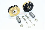 Brass Pendulum Wheel Knuckle Axle Weight with Alloy Lid + 23mm Hex Adapter - 1Pr Set Black-RC CAR PARTS-Mike's Hobby
