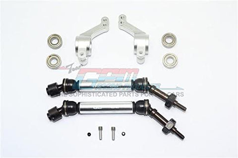 Traxxas 1/10 Slash 4x4 Steel+Aluminium Widen Rear CVD Drive Shaft W. Knuckle Arm 12pc set (Silver)-RC CAR PARTS-Mike's Hobby