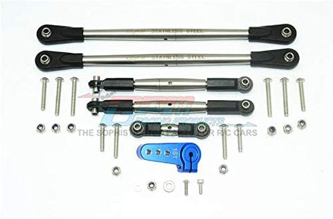Team Losi Super Baja Stainless Steel Adjustable Tie Rods W. Aluminum Servo Horn 29pc set (Blue)-RC CAR PARTS-Mike's Hobby