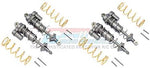 Aluminum Front & Rear L-Shape Piggy Back Spring Dampers 125mm - 2 Pair Set Gray Silver-RC CAR PARTS-Mike's Hobby