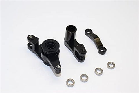 Aluminum Steering Assembly with Bearings - 1 Set Black **FREE ECONOMY SHIPPING ON THIS ITEM**-RC CAR PARTS-Mike's Hobby