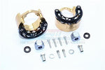 Brass Pendulum Wheel Knuckle Axle Weight with Alloy Lid + 9mm Hex Adapter - 1Pr Set Black-RC CAR PARTS-Mike's Hobby