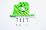 Aluminum Motor Mount Plate with Heat Sink Fins - 1Pc Set Green-RC CAR PARTS-Mike's Hobby