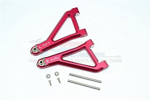 Aluminum Front Upper Suspension Arm - 8Pc Set Red-RC CAR PARTS-Mike's Hobby