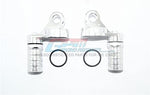 Aluminum Damper Cap with Piggyback Reservoirs - 4Pc Set Silver-RC CAR PARTS-Mike's Hobby