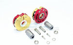 Brass Pendulum Wheel Knuckle Axle Weight with Alloy Lid + 23mm Hex Adapter - 1Pr Set Red-RC CAR PARTS-Mike's Hobby