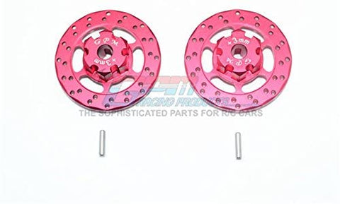 Aluminum +3mm Hex with Brake Disk - 1Pr Set Red-RC CAR PARTS-Mike's Hobby