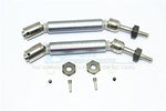 Traxxas Slash 4x4 Stainless Steel 304+Aluminum Rear CVD Drive Shaft With Steel Wheel Hex 10pc set (Gray Silver)-RC CAR PARTS-Mike's Hobby