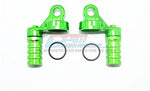Aluminum Damper Cap with Piggyback Reservoirs - 4Pc Set Green-RC CAR PARTS-Mike's Hobby