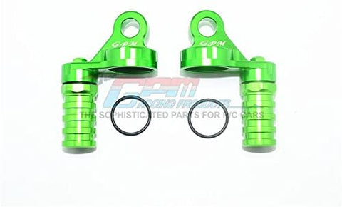 Aluminum Damper Cap with Piggyback Reservoirs - 4Pc Set Green-RC CAR PARTS-Mike's Hobby