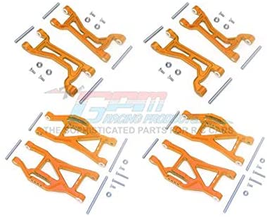 Aluminium Full Suspension Arm Set (Front + Rear & Upper + Lower Arms) - 56Pc Set Orange-RC CAR PARTS-Mike's Hobby