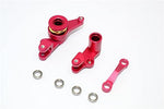Aluminum Steering Assembly with Bearings - 1 Set Red **FREE ECONOMY SHIPPING ON THIS ITEM**-RC CAR PARTS-Mike's Hobby