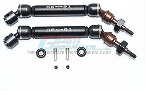 Traxxas 1/10 Slash 4x4 Harden Steel #45 Front CVD Drive Shaft With 12mmx6mm Wheel Hex 8pc set (Black)-RC CAR PARTS-Mike's Hobby
