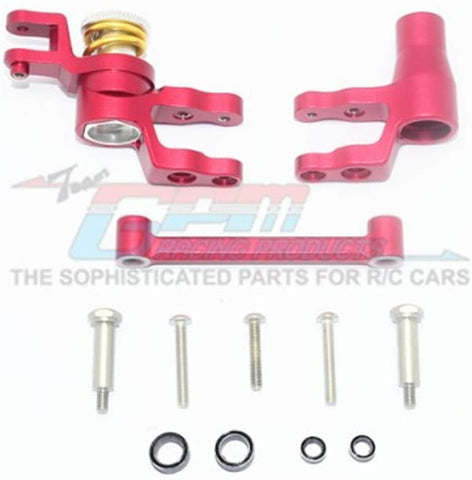 Aluminum Steering Assembly - 1 Set Red-RC CAR PARTS-Mike's Hobby