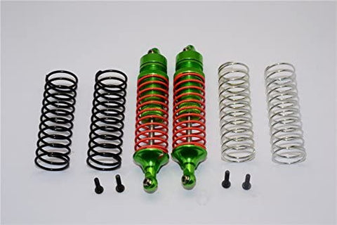Aluminum Rear Adjustable Spring Damper with Aluminum Ball Top & Ball Ends - 1Pr Set Green-RC CAR PARTS-Mike's Hobby