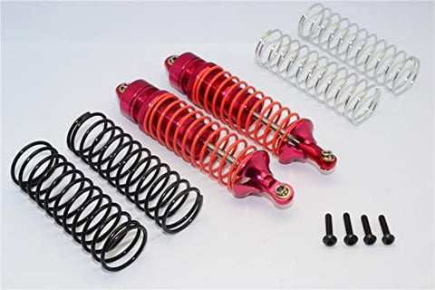 Aluminum Rear Adjustable Spring Damper with Aluminum Ball Top & Ball Ends - 1Pr Set Red-RC CAR PARTS-Mike's Hobby