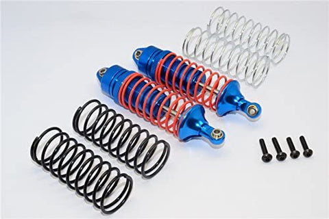 Aluminum Front Adjustable Spring Damper With Aluminum Ball Top & Ball Ends - 1Pr Set Blue-RC CAR PARTS-Mike's Hobby
