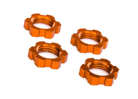 WHEEL NUTS 17MM SERRATED ORANGE-PARTS-Mike's Hobby