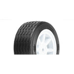 VTA Front Tire, 26mm, Mounted White Wheel-Mike's Hobby