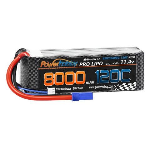 3S 11.4V 8000MAH 120C GRAPHENE-Mike's Hobby