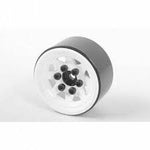 Stamped Steel 1.0'' Stock Beadlock Wheels (White)-WHEELS AND TIRES-Mike's Hobby