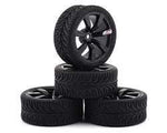 Firebrand RC Shanx RT3 PreMounted OnRoad Tires (4) (Black)-WHEELS AND TIRES-Mike's Hobby