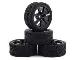 Firebrand RC Shanx RT3 PreMounted OnRoad Tires (4) (Black)-WHEELS AND TIRES-Mike's Hobby