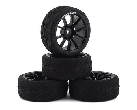 Firebrand RC Turbine RT3 PreMounted OnRoad Tires (4) (Black)-WHEELS AND TIRES-Mike's Hobby