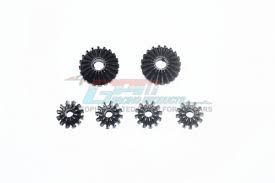 HARDEN STEEL #45 FRONT/CENTER/REAR DIFF BEVEL GEAR & PINION GEAR-6PC SET-PARTS-Mike's Hobby
