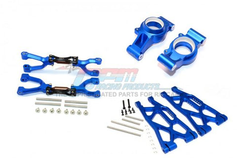 ALUMINUM REAR UPPER+LOWER ARMS+KNCUKLE ARMS SET FOR X-MAXX -40PC SET-TRAXXAS-Mike's Hobby