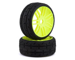 GRP GT TO1 Revo Belted PreMounted 1/8 Buggy Tires (Yellow) (2) (..-WHEELS AND TIRES-Mike's Hobby