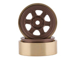 SSD RC SCX24 1.0” Aluminum/Brass Challenger Wheels (Bronze) (2)-SCX 24 PARTS-Mike's Hobby