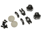 Yeah Racing Aluminum CNC Magnetic Invisible Body Mount (Black)-PARTS-Mike's Hobby
