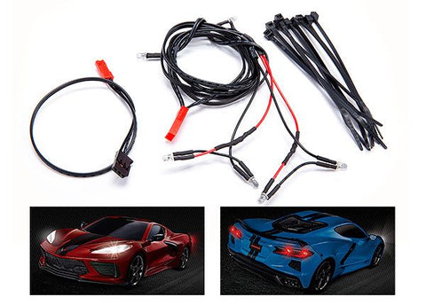 9380 - LED light harness/ power harness/ zip ties (9) (fits #9311 body)-electronics-Mike's Hobby