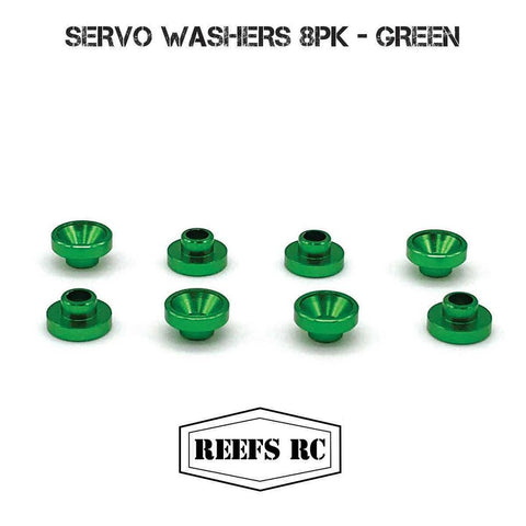Servo Washers 8pk- Green-PARTS-Mike's Hobby