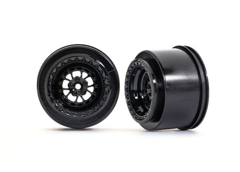 WHEELS WELD GLOSS BLACK REAR-WHEELS AND TIRES-Mike's Hobby